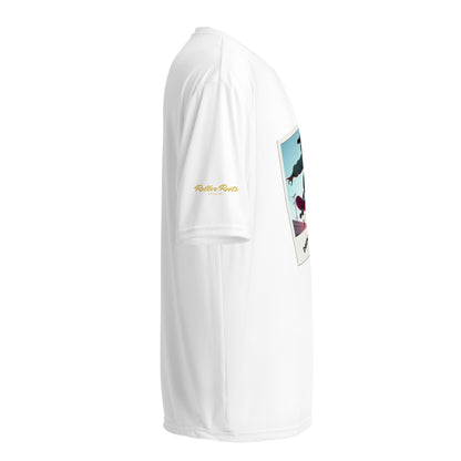 Dream. Dare. Skate. Unisex performance crew neck t-shirt