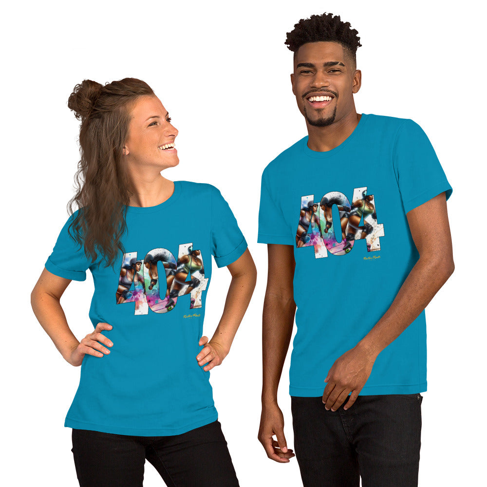 Roller Derby in the 404 Unisex t-shirt