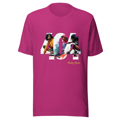 Skateboarding in the 404 Unisex t-shirt