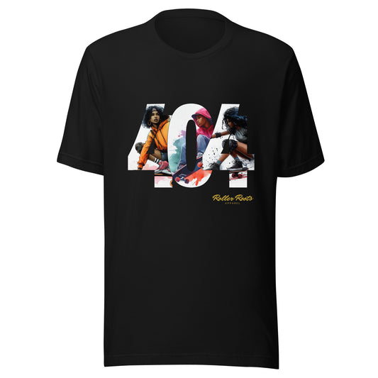 Skateboarding in the 404 Unisex t-shirt