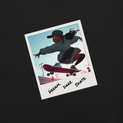 Dream. Dare. Skate. Unisex t-shirt