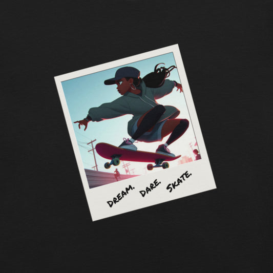 Dream. Dare. Skate. Unisex t-shirt