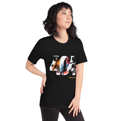 Skateboarding in the 404 Unisex t-shirt
