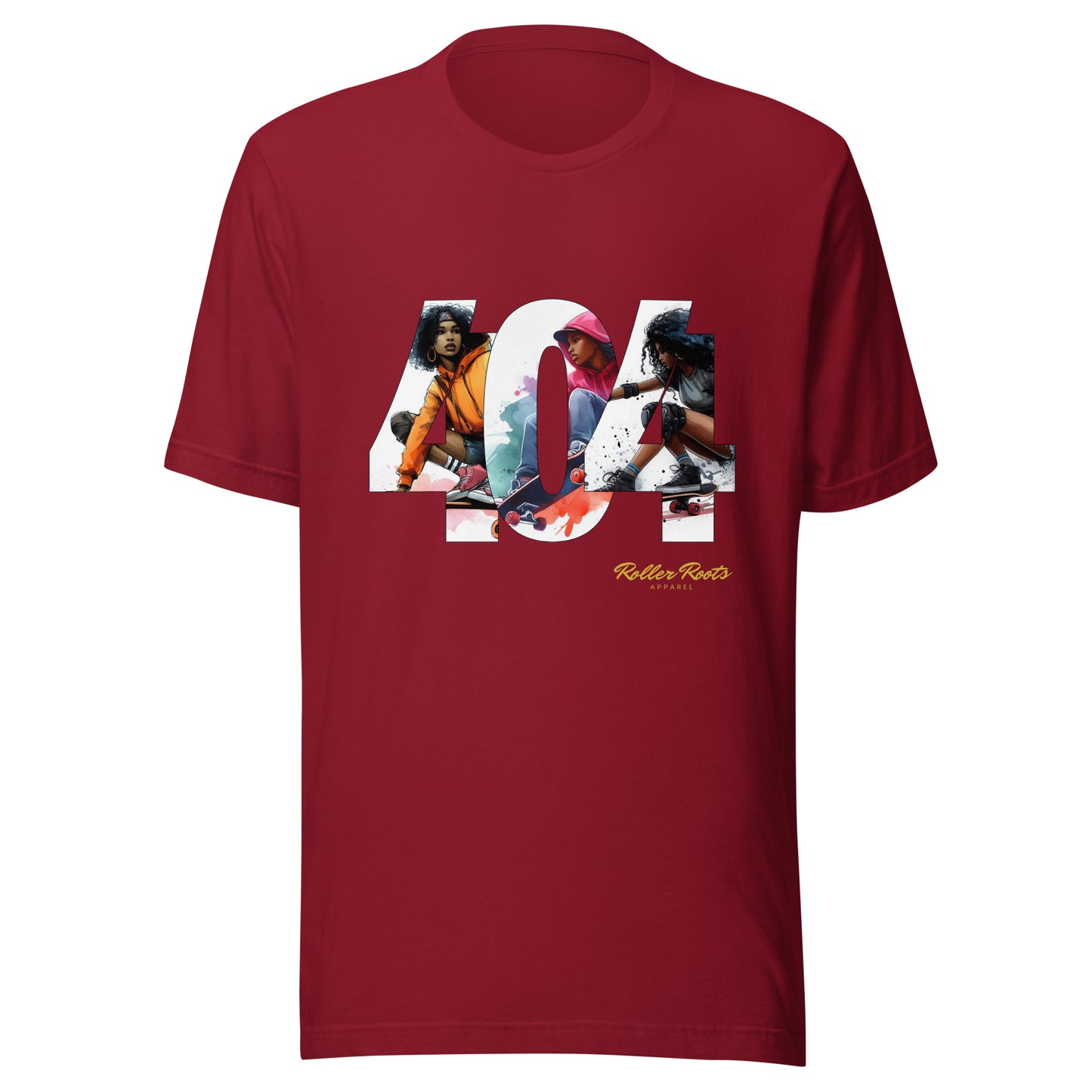 Skateboarding in the 404 Unisex t-shirt