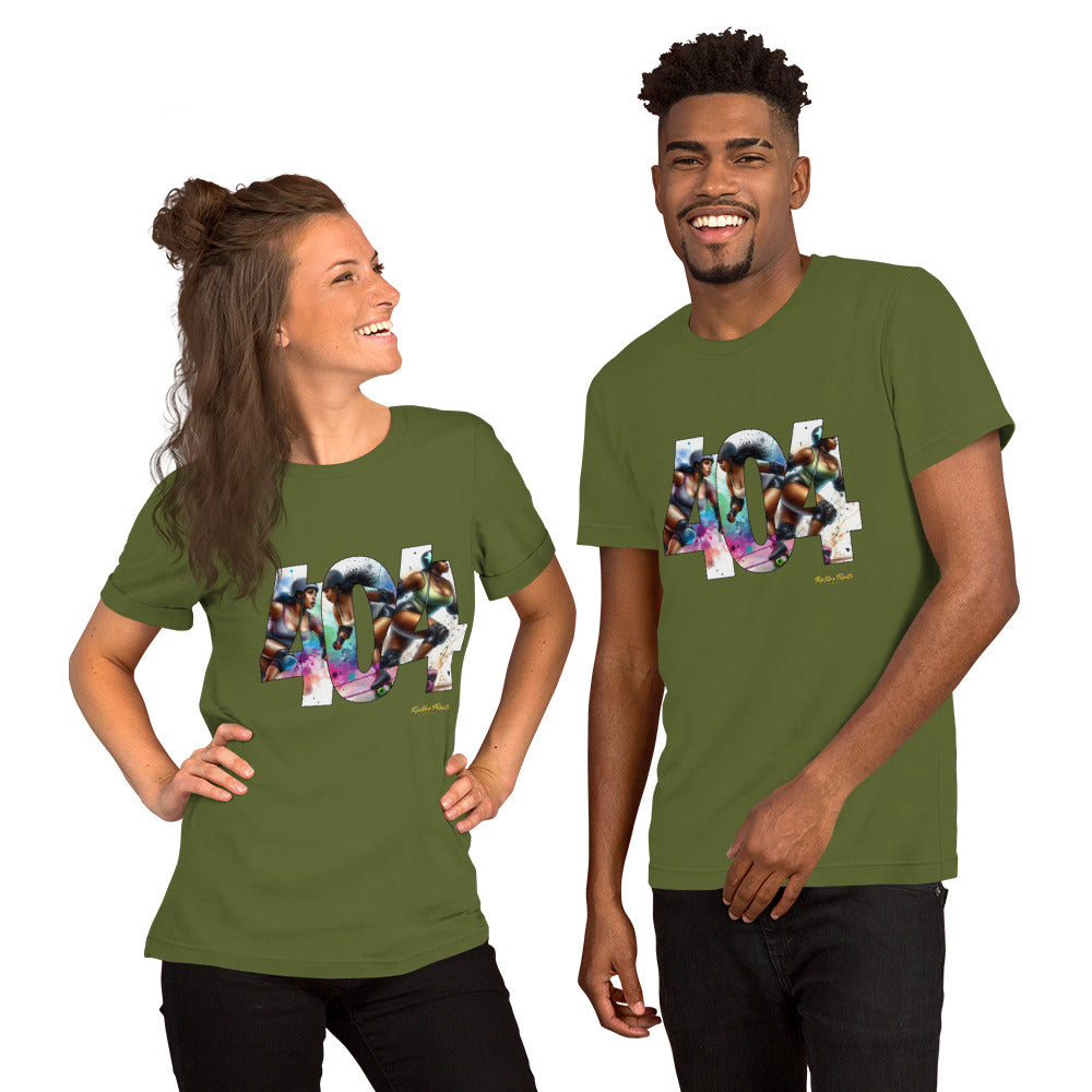 Roller Derby in the 404 Unisex t-shirt