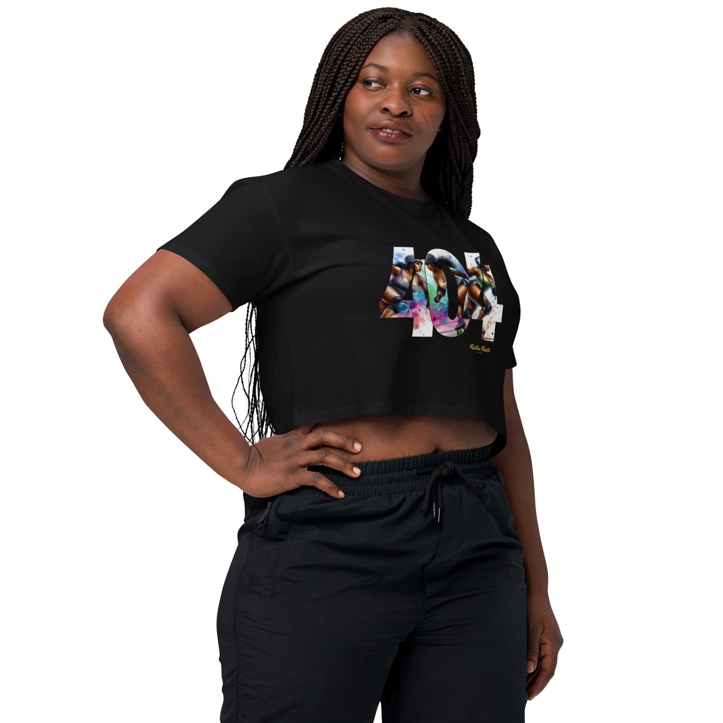 Roller Derby in the 404 Women’s crop top