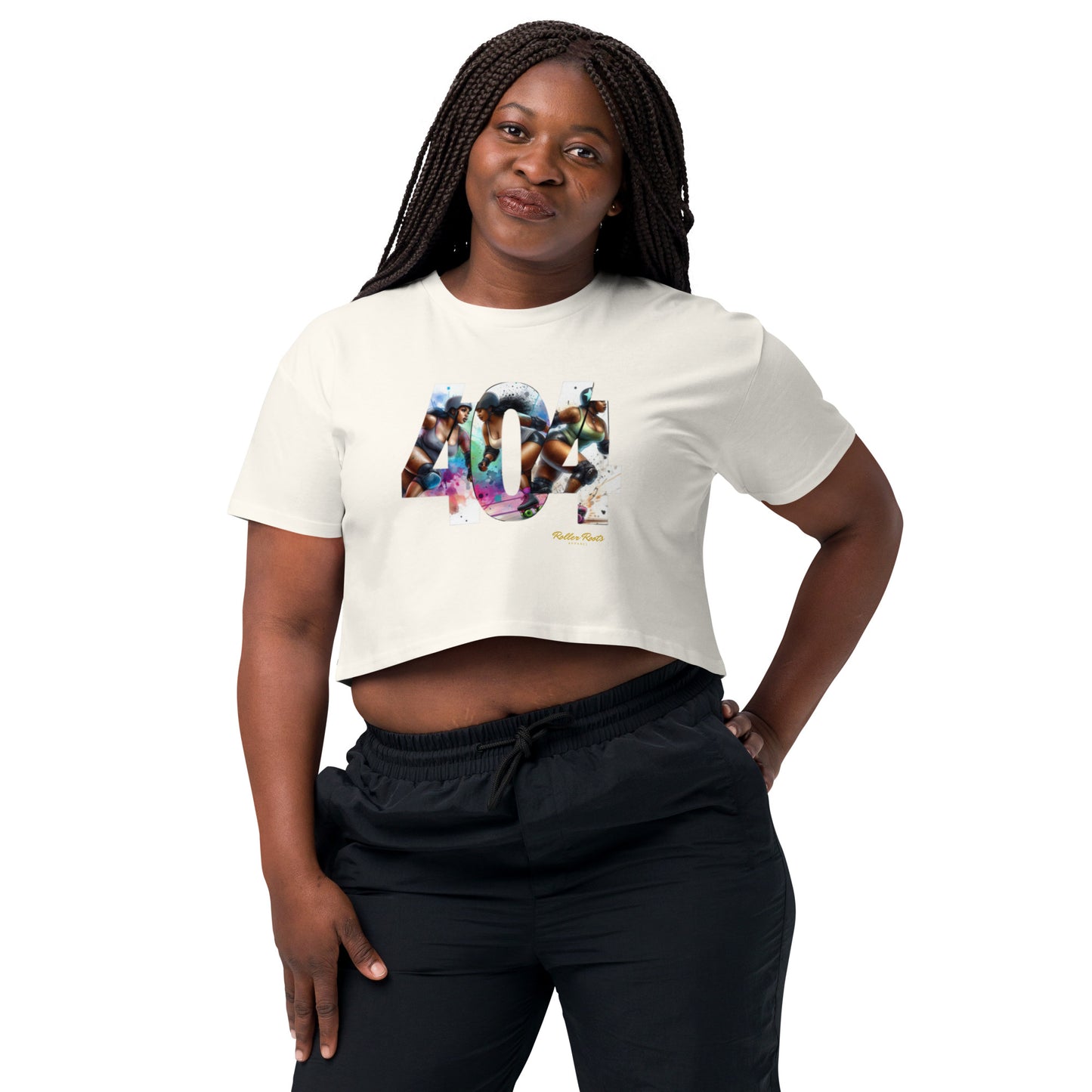 Roller Derby in the 404 Women’s crop top